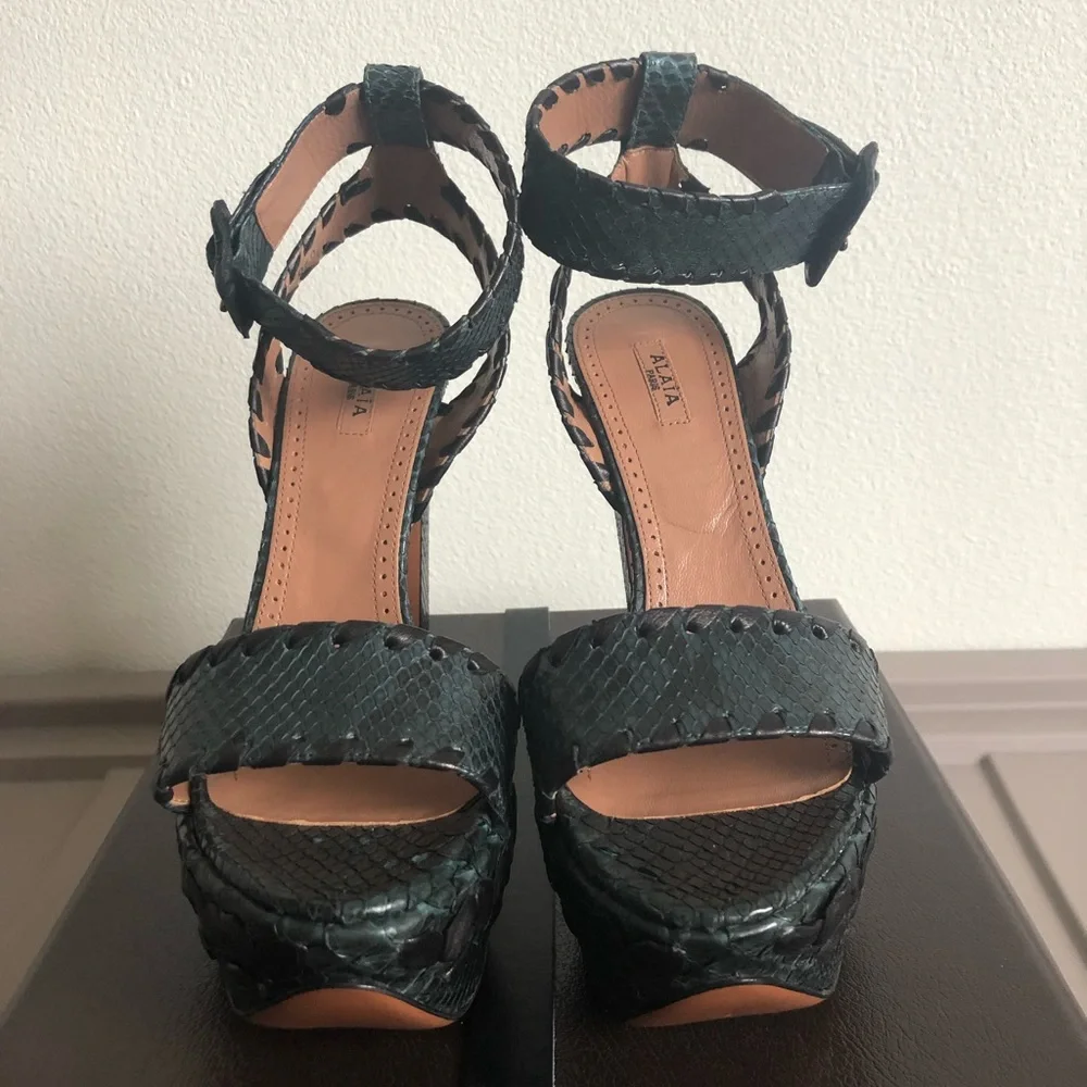Alaia Python Platform Sandals 39 Worn Once
